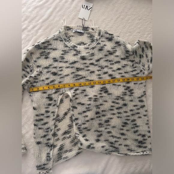 NWT Zara MIXED SLIT KNIT SWEATER - Picture 8 of 10